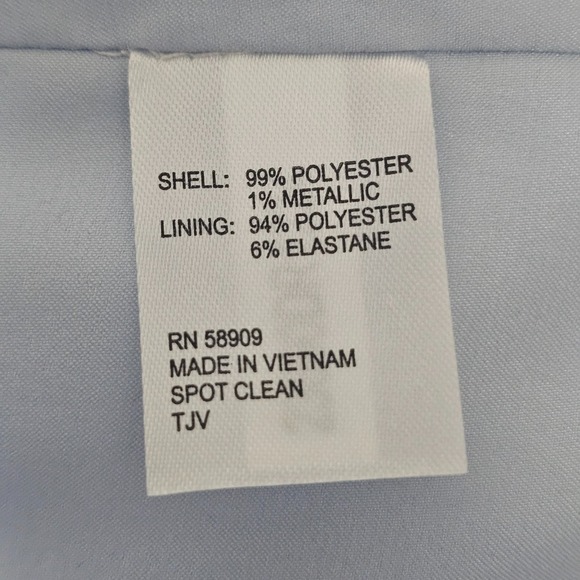 Alex Marie Dress 10/Medium Blue Knee-Lenght Long Sleeves Faux Wrap Belt 0888 - Picture 7 of 8